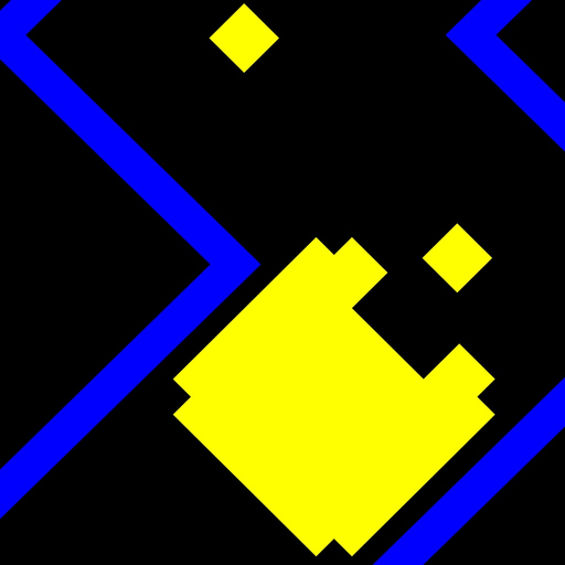 Dac Ziggy Dash in a dark retro style 8bit pixel art world app icon