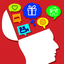 Status and quotes for FB, Whatsapp and Twitter, soStatus - one tap posting on social media icon