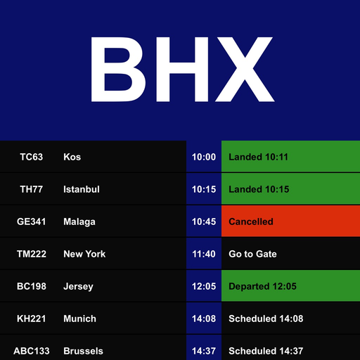 Flight Board - Birmingham Airport (BHX) app icon