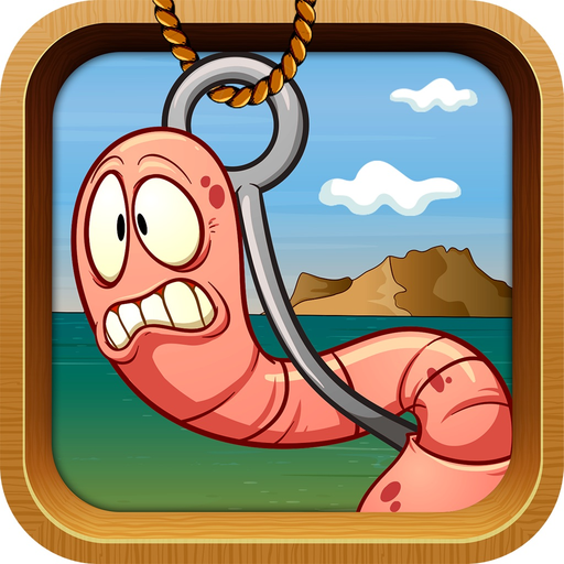 Hooky Worm The challenging Game to get coins and catch a fish For Kids. app icon