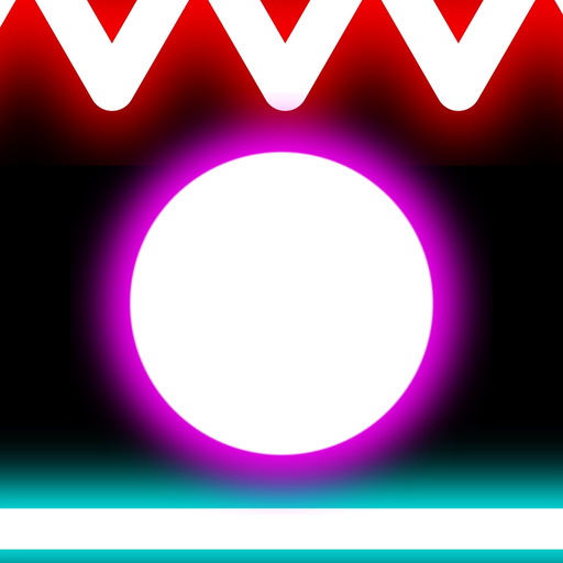 Rock Hero Drop in glowing light shaft scrolling at speed app icon