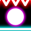 Rock Hero Drop in glowing light shaft scrolling at speed icon