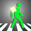 Walk+ in the walking at night. icon