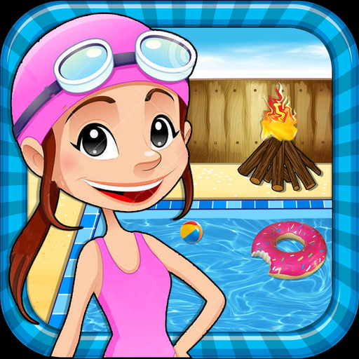 Pool Party & Bonfire - BBQ cooking adventure & chef game app icon