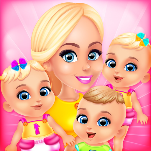 Mommy's Triplets Baby Story - Makeup & Salon Games app icon