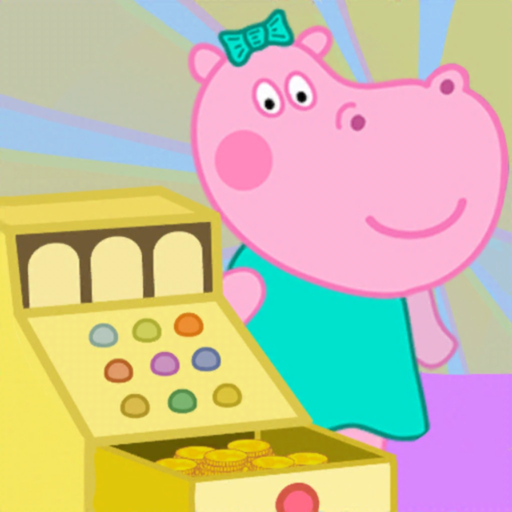 Funny Shop Hippo shopping game app icon