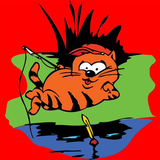 Winter fishing games app icon
