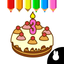 Birthday Cake Coloring Games icon