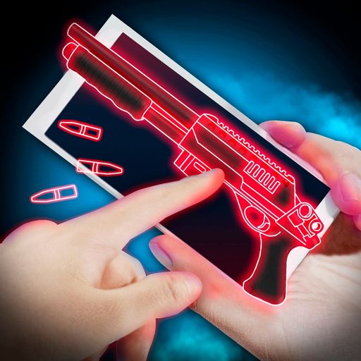 Simulator Neon Shotgun Prank app icon