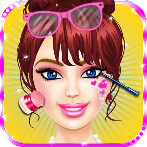Pink Girl Real Makeover Salon app icon
