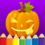 Coloring book : Draw Halloween icon