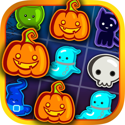 Cats & witches Halloween crush bubble game of zombies app icon
