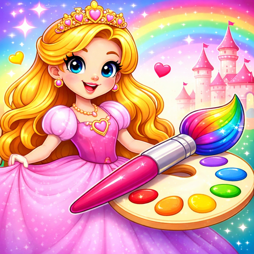 Princess Coloring Pages & Book app icon