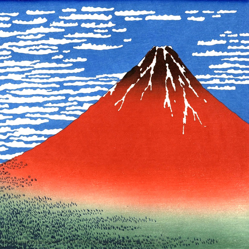 Ukiyo-e clock app icon