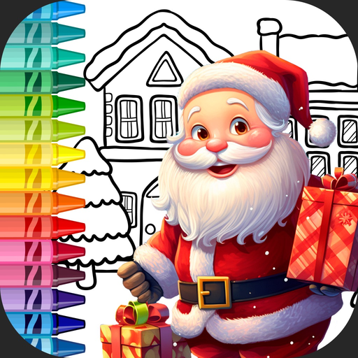Christmas drawings to paint app icon