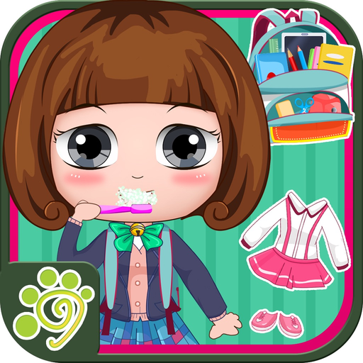 Belle prepare school days (happy box) girls game app icon