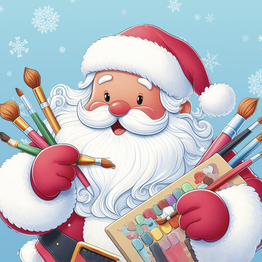 Christmas paint and coloring app icon