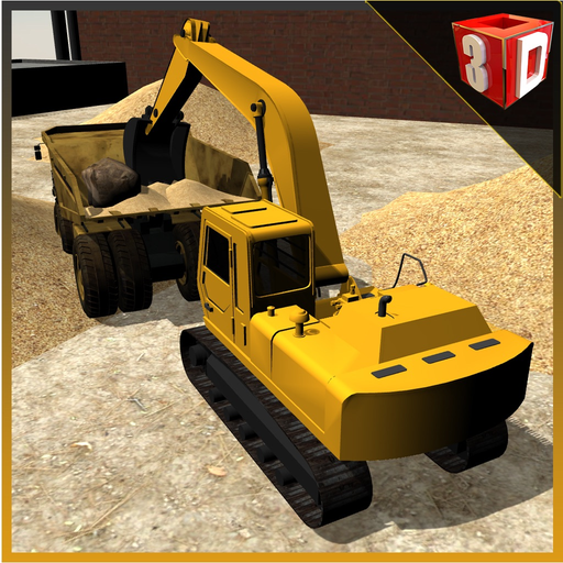 Sand Excavator Simulator – Operate crane & drive truck in this simulation game app icon