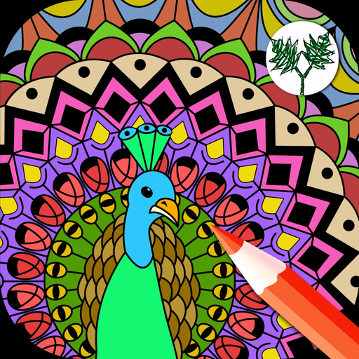 Love Birds Art Class: Stress Relieving Coloring Books for Adults app icon
