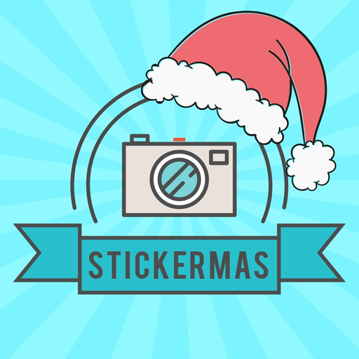 Stickermas - Add overlay artwork, sticker on image for New Year & Christmas app icon