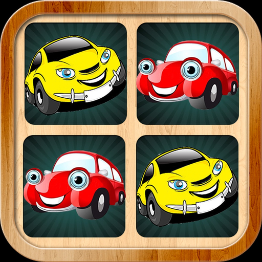 Cars matching pairs games app icon