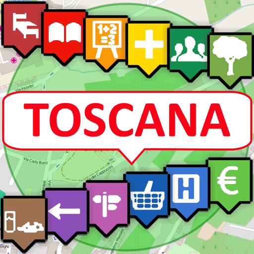 Toscana where,what. Km4City app icon