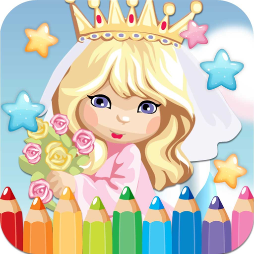 Princess Paint Draw Coloring good drawings for kid app icon