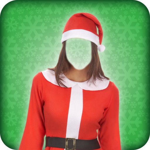 Woman Christmas Photo Montage app icon