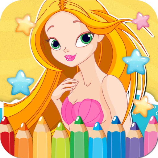Mermaid Coloring Book Learning Games For Kids 4 th app icon