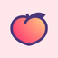 Peach — share vividly icon