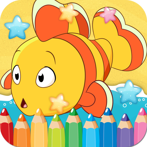 Ocean Drawing Coloring Book - Cute Caricature Art Ideas pages for kids app icon