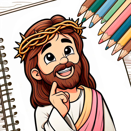 The Bible cute coloring book app icon