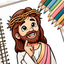 The Bible cute coloring book icon
