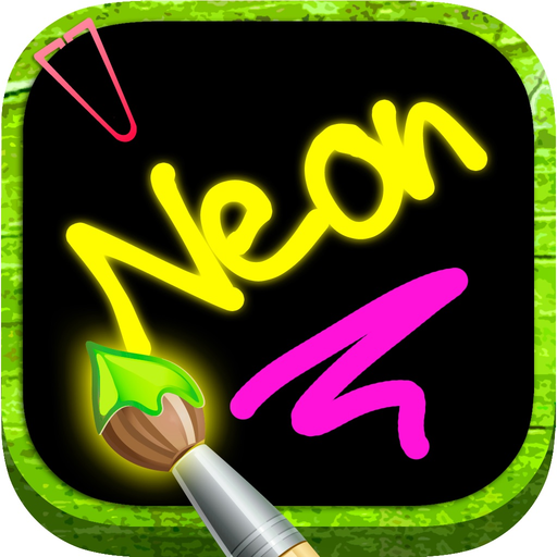 Draw with neon on screen app icon