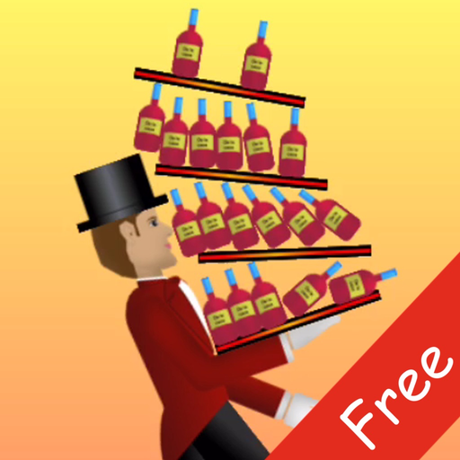Waiter Rush Free: Run faster, keep the balance, don't drop the bottles!!! app icon