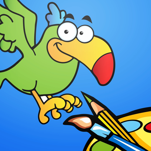 Bird Coloring Book : Finger Painting for Adults and Kids app icon