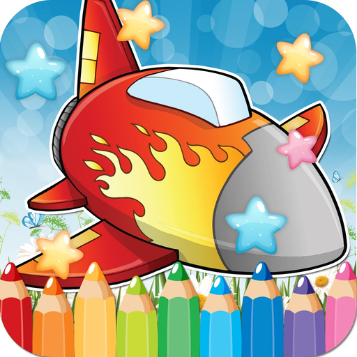 Plane Drawing Coloring Book - Cute Caricature Art Ideas pages for kids app icon