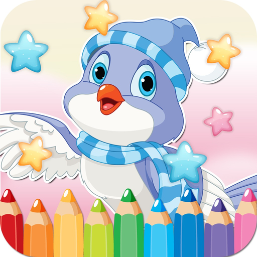 Bird Drawing Coloring Book - Cute Caricature Art Ideas pages for kids app icon