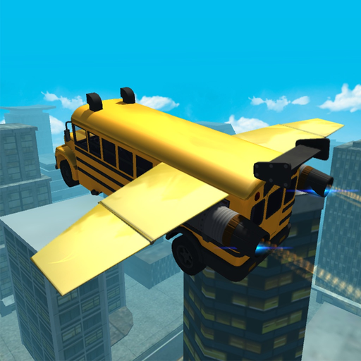 Flying Car Simulator 3D: Stunt Bus app icon