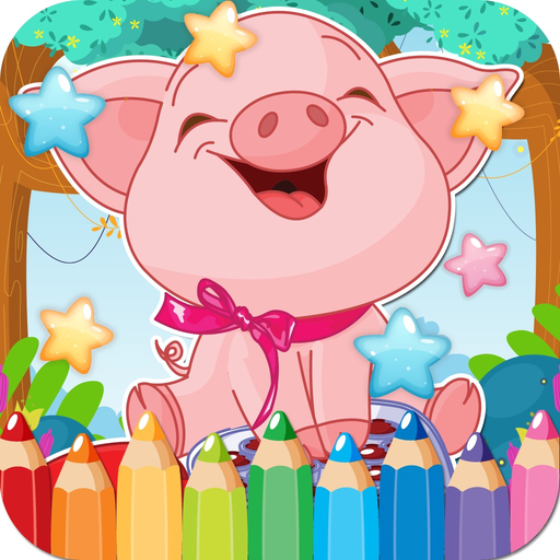 Pig Drawing Coloring Book - Cute Caricature Art Ideas pages for kids app icon