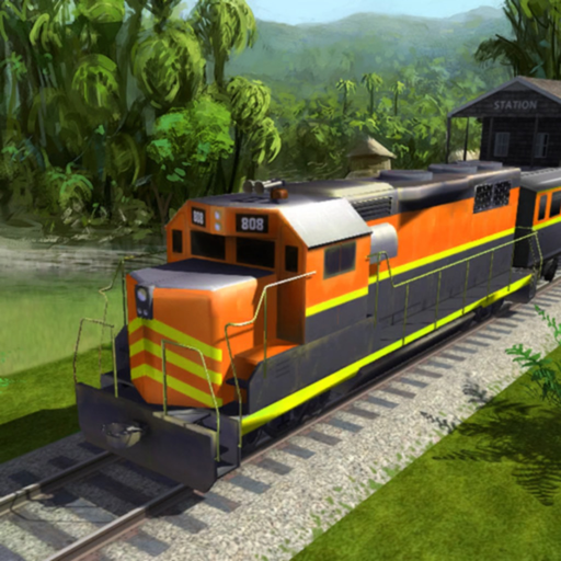 Jungle train driving simulator app icon