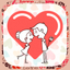 Sweet love stickers to photos icon