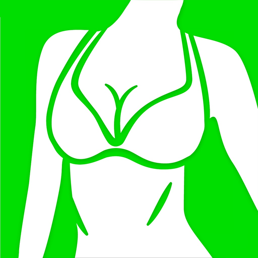 Beautiful breast workout app icon