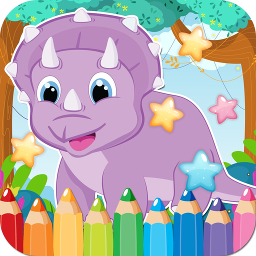 Dino Drawing Coloring Book Painting Pages app icon