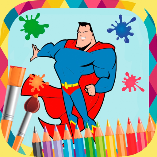 Book of Superhero to paint app icon
