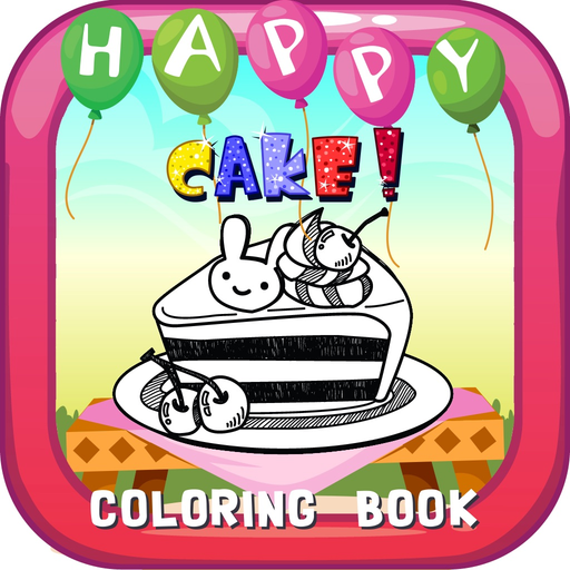Happy Cake Coloring Book : Free For Toddler And Kids! app icon