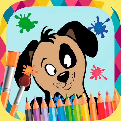 Book of dogs to paint app icon