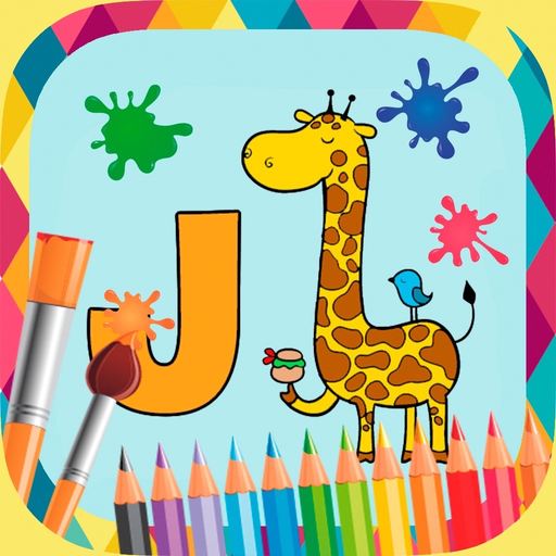 Book of alphabet to paint app icon
