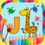 Book of alphabet to paint icon