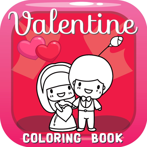 Valentine Coloring Book : Cute & Lovely! Free For Kids And Toddlers app icon